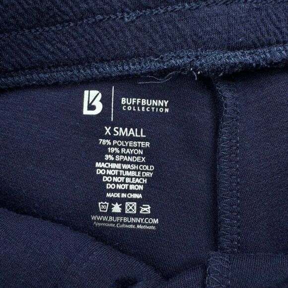 Buffbunny High Waisted Navy Blue Sweatshorts Womens XS - Picture 3 of 7